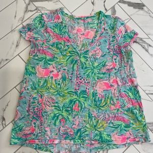 Lilly Pulitzer cotton T Shirt, Sea Salt Parade